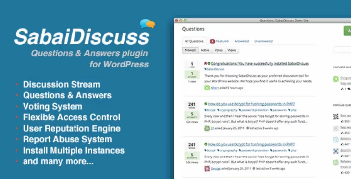 Sabai Discuss Q&a Forum Plugin For Wordpress 1.4.14