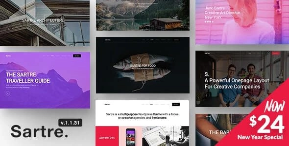 Sartre Responsive Multipurpose Wordpress Theme For Creatives 1.1.31