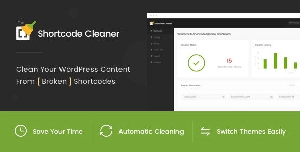 Shortcode Cleaner Clean Wordpress Content From Broken Shortcodes 1.1.6