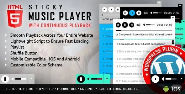 Sticky Html Music Player 2.5.3