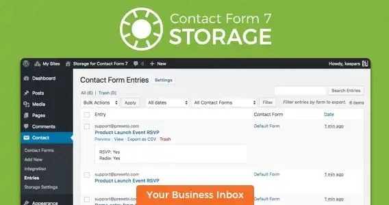 Storage For Contact Form Cf7 2.0.3