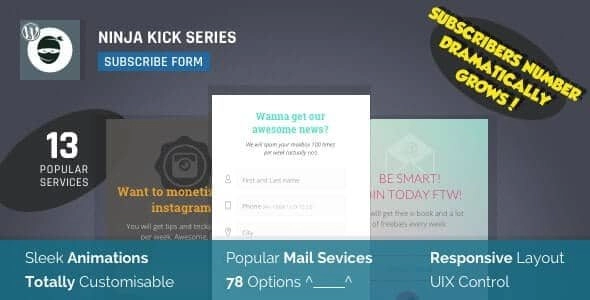 Subscription Email List Wordpress Plugin — Ninja Kick 1.5.7