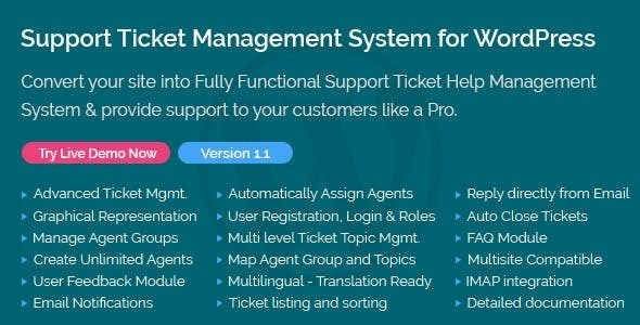 Support Ticket Management System For Wordpress 1.7