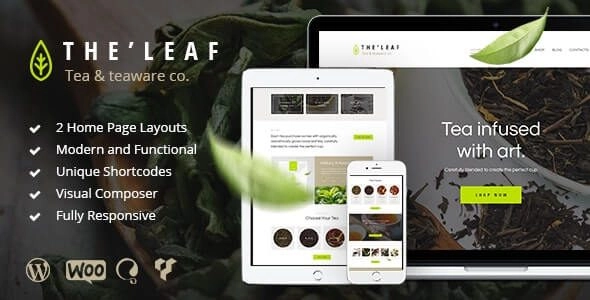 Theleaf Tea Production Company & Online Coffee Shop Wordpress Theme 1.7.1