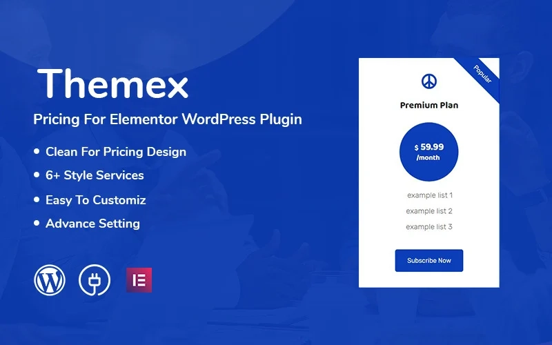 Themex Pricing For Elementor Wordpress Plugin 1.0.1