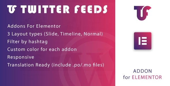 Twitter Feeds For Elementor Wordpress Plugin 1.0