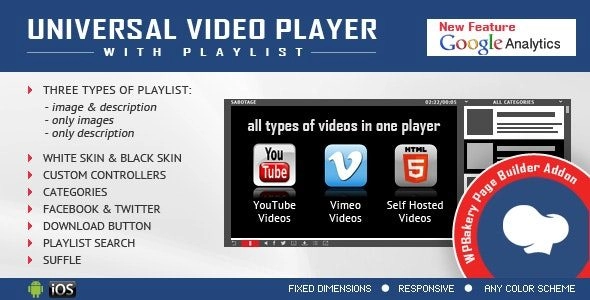 Visual Composer Addon Universal Video Player For Wpbakery Page Builder 3.2