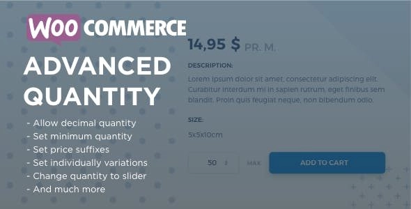 Woocommerce Advanced Quantity 3.0.5