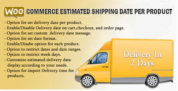 Woocommerce Estimated Shipping Date Per Product 1.8