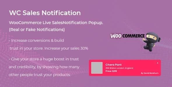 Woocommerce Live Sales Notification Pro 1.0.2