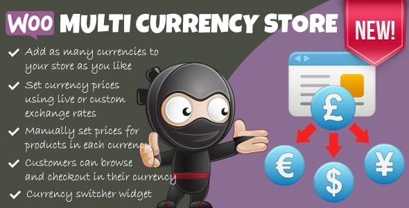 Woocommerce Multi Currency Store 1.9.8