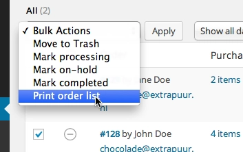 Woocommerce Print Order List 1.5.9