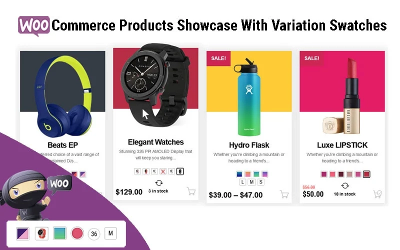 Woocommerce Products Showcase With Variation Swatches Wordpress Plugin 1.0.0