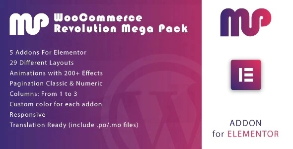 Woocommerce Revolution Mega Pack For Elementor Wordpress Plugin 1.0