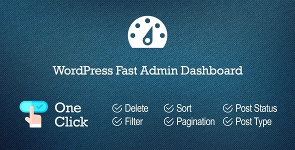 Wordpress Fast Admin Dashboard 5.0