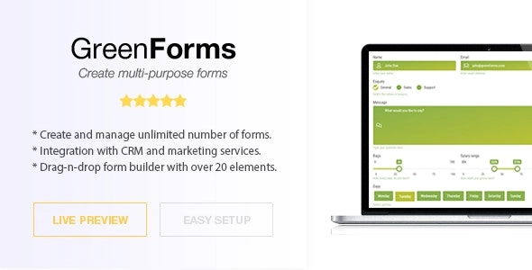 Wordpress Form Builder Green Forms 1.50