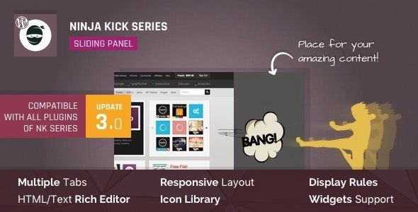 Ninja Kick: Sliding Panel For Wordpress 3.0.16