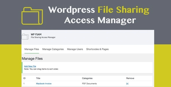 Wp Fsam File Sharing Access Manager 1.1
