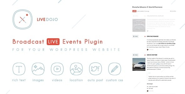 Wplivedojo Live Event Text Broadcast Plugin 1.0.11