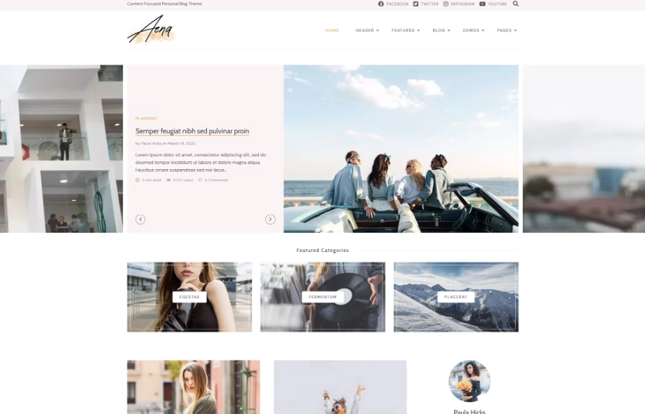 Aena Content Focused Wordpress Theme 15.210114