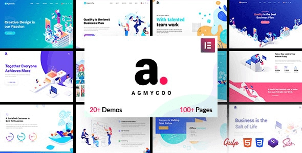 Agmycoo Isometric Startup Creative Digital Agency Wordpress Theme 2.3