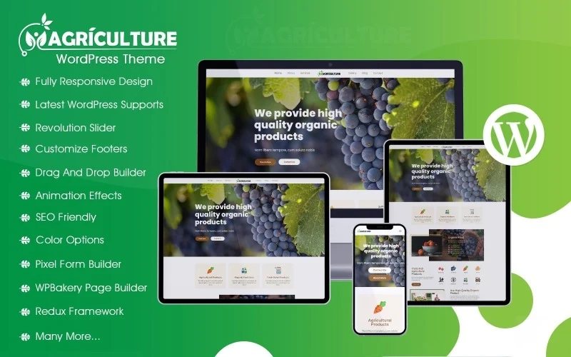Agriculture And Farming Wordpress Theme 1.0.0
