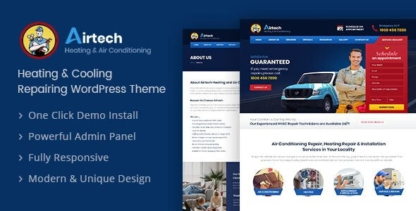 Airtech Plumber Hvac And Repair Theme 3.4