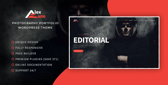 Alex Zane Photo/portfolio Wordpress Theme 1.0.2