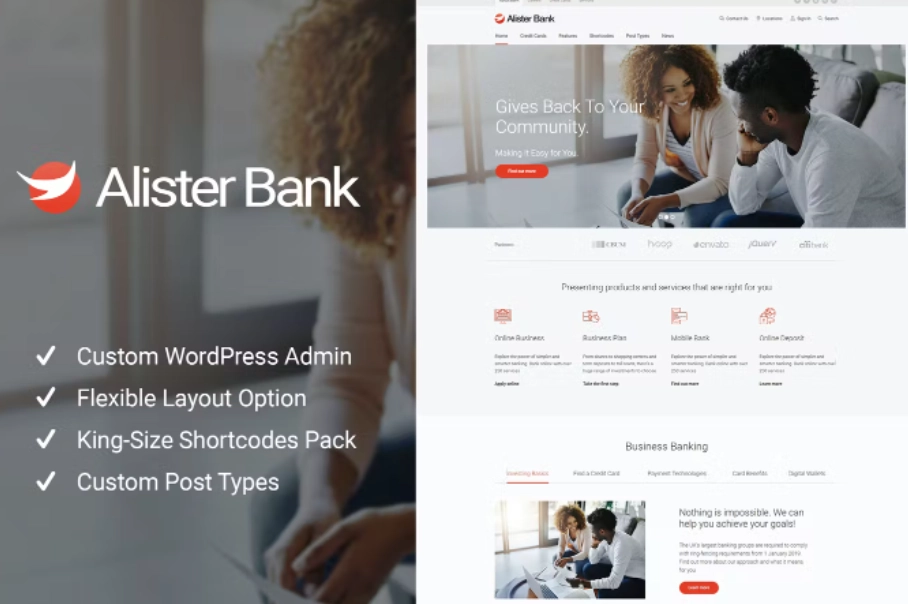 Alister Bank Credits & Banking Finance Wp Theme 1.1.7