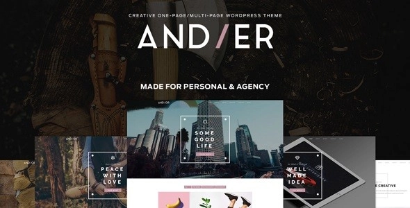 Andier Responsive One & Multi Page Portfolio Theme 1.2.1