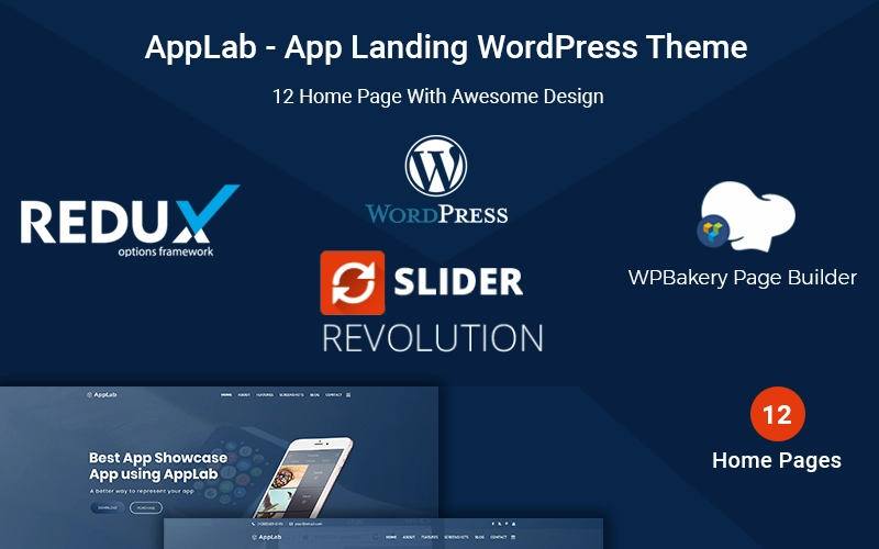 Applab App Landing Wordpress Theme 1.2