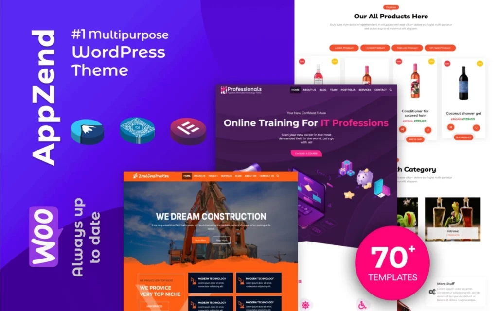 Appzend – Multipurpose Business WordPress Themes Free 1.1.6
