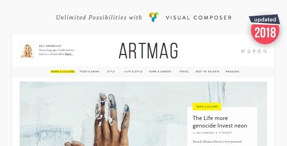 Artmag Clean Wordpress Blog And Magazine Theme 1.9