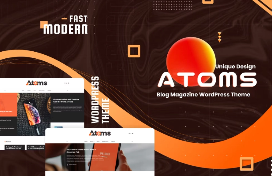 Atoms Blog Magazine Wordpress Theme 1.8