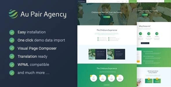 Au Pair Babysitting & Nanny Agency Wordpress Theme 1.2.2