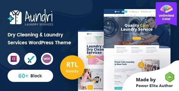 Aundri Dry Cleaning Services Wordpress Theme + Rtl 3.0