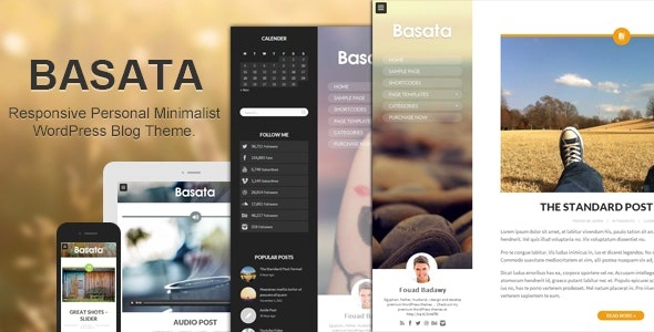 Basata Retina Responsive Wordpress Blog Theme 1.3.3