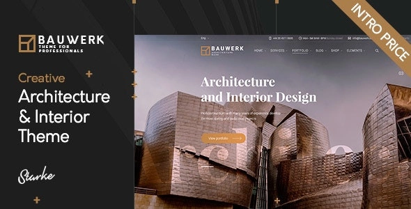 Bauwerk Interior Design & Architecture Wordpress Theme 1.0.0