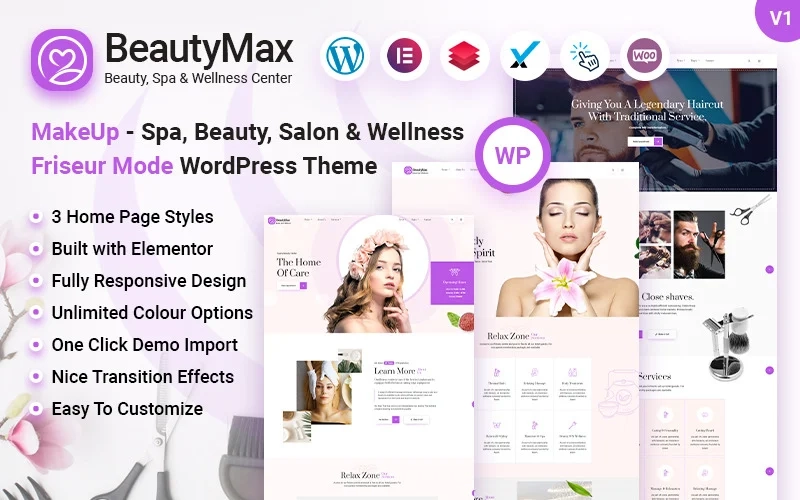 Beautymax Makeup Beauty Spa Salon Wellness Center Wordpress Theme 1.0