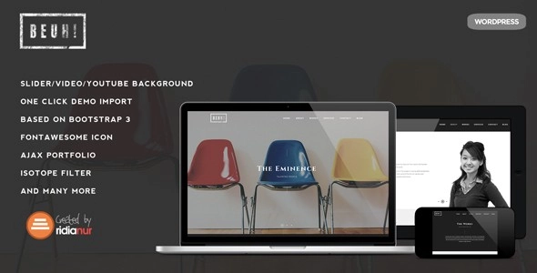 Beuh Responsive One Page Portfolio Theme 1.2.1