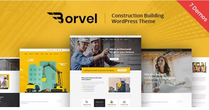 Borvel Construction Building Company Wordpress Theme 2.0