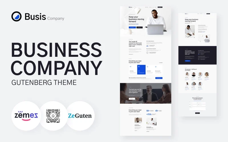 Busis Company Business Gutenberg Theme Wordpress Theme 1.0