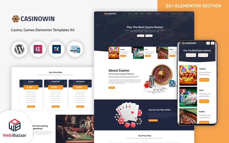 Casinowin Casino & Gambling Wordpress Template Wordpress Theme 1.0