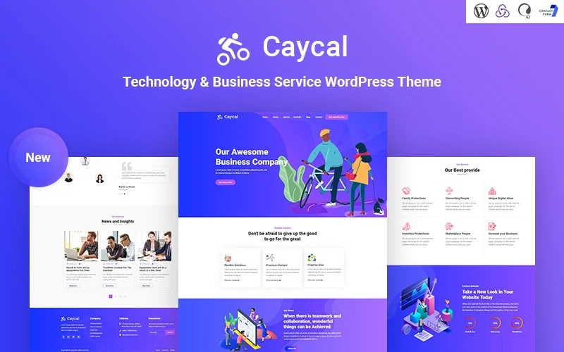 Caycal Startup Technology & Business Service Wordpress Theme 1.0.0