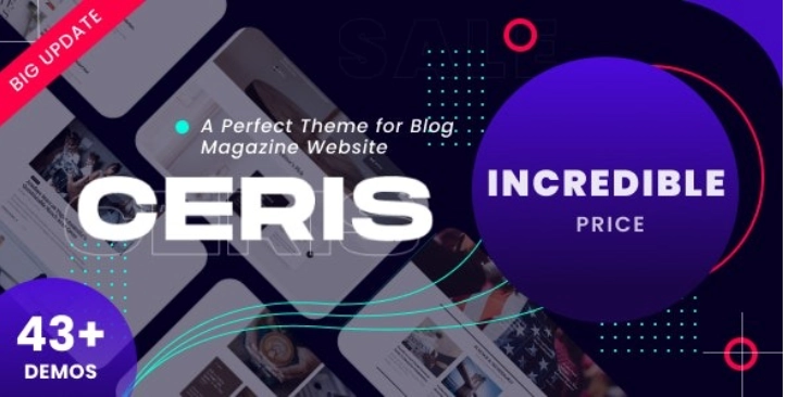 Ceris – Magazine & Blog Wordpress Theme 4.0