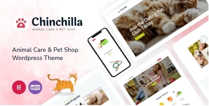 Chinchilla Animal Care & Pet Shop Wordpress Theme 2.0