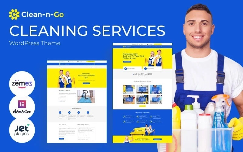 Clean N Go Wordpress Theme For Cleaning Services 2.0.1