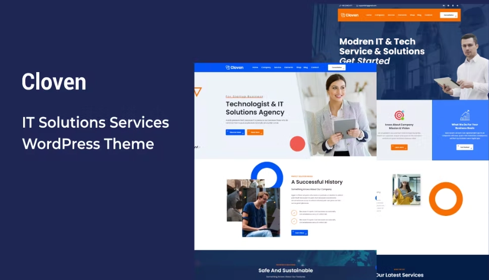 Cloven It Solutions Services Wordpress Theme 2.0