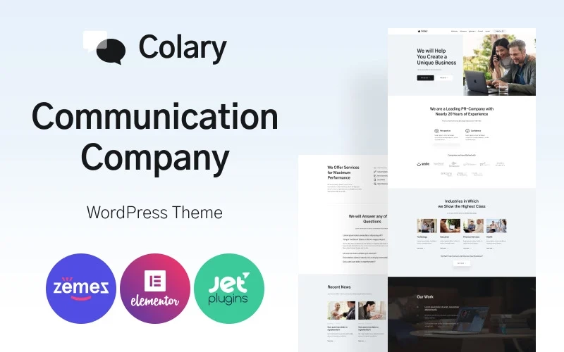 Colary Communication Company Wordpress Theme 1.0.1