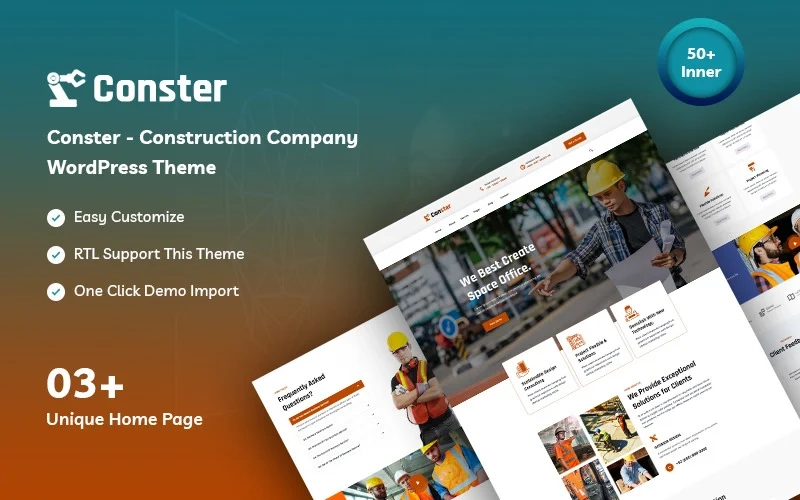 Conster Construction Company Wordpress Theme 1.0.0